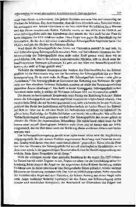 Vorschauseite 5: Schweigepflicht bei sexuell übertragbaren Krankheiten aus der Sicht des Ethikers