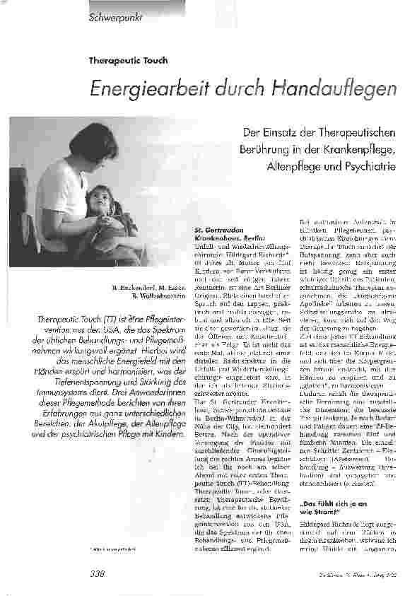 Vorschauseite 1: Energieorheit durch Handauflegen