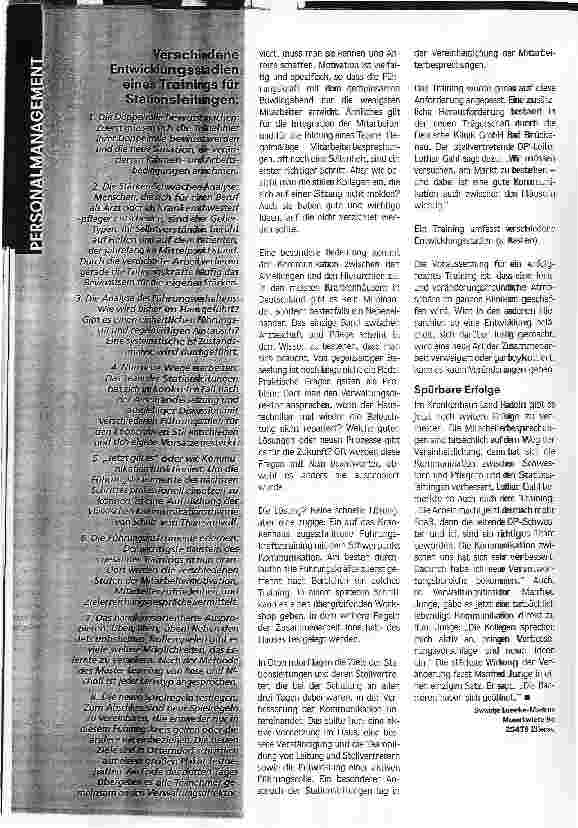 Vorschauseite 3: Die Barrieren haben sich geöffnetDer neue Gesundheitsmarkt erfordert eine neue Form von Führungskompetenz