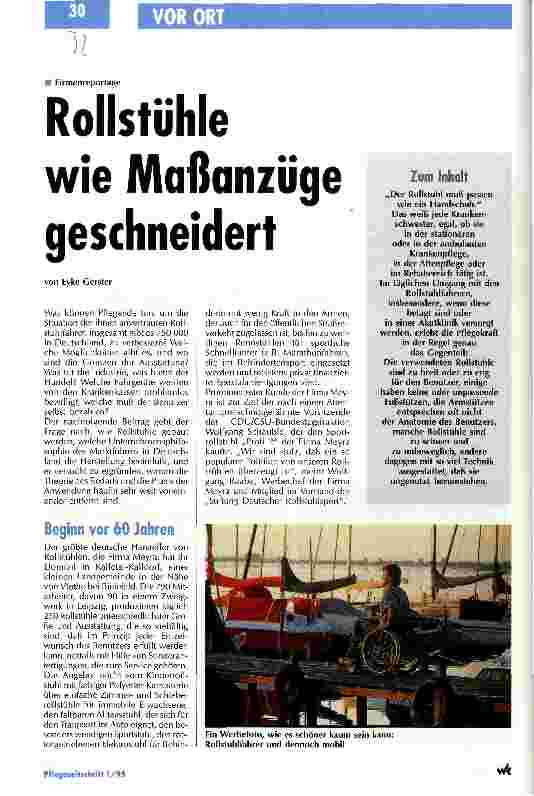Vorschauseite 1: Rollstühle wie Maßanzüge geschneidert
