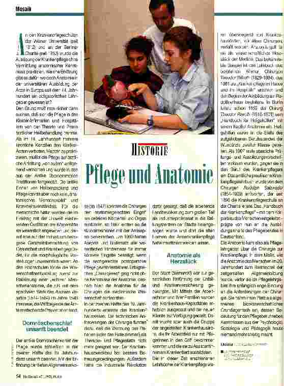 Vorschauseite 1: Pflege und Anatomie