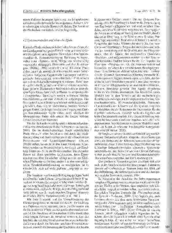 Vorschauseite 5: Klinische Behandlungspfade: Ein Weg zur Integrationvon standardisierter Behandlungsplanung und Patientenorientierung?
