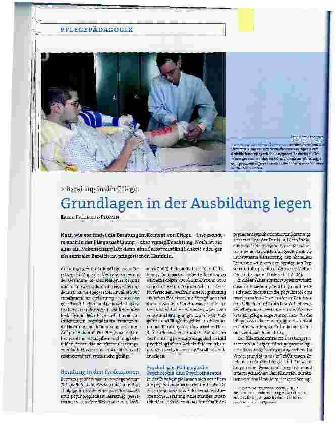 Vorschauseite 1: Beratung in der Pflege: Grundlagen in der Ausbildung legen