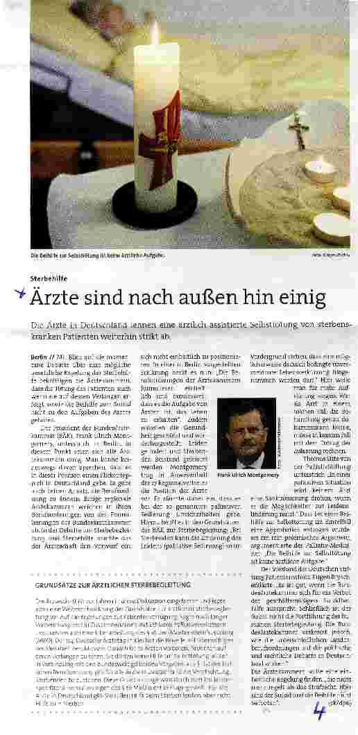 Vorschauseite 1: Ärzte sind nach außen hin einig