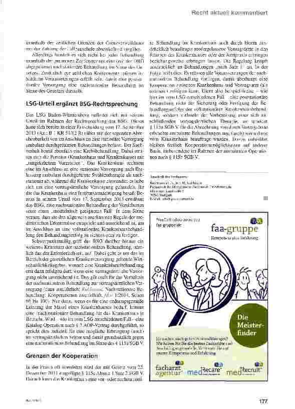 Vorschauseite 4: Poststationär ist nicht immer nachstationär