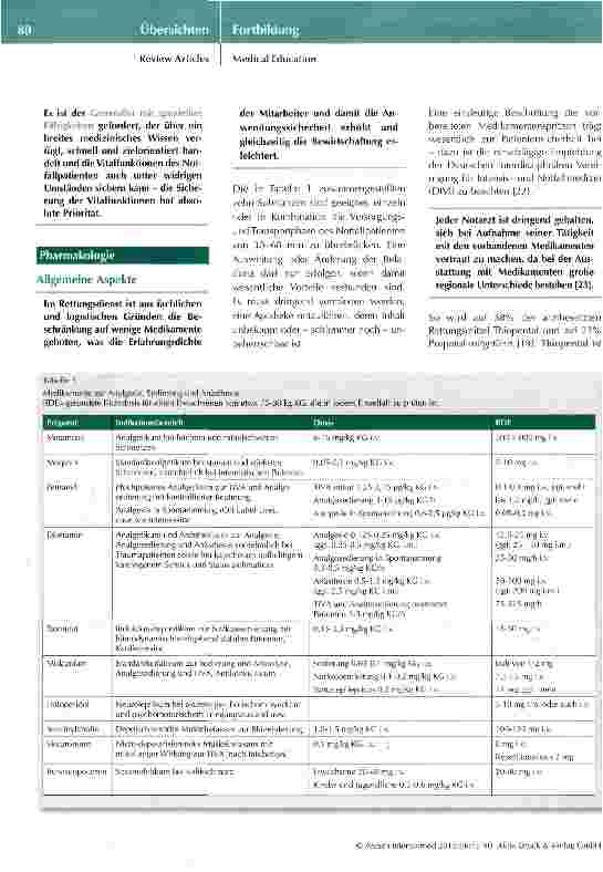 Vorschauseite 5: Analgesie, Sedierung und Anästhesie in der Notfallmedizin