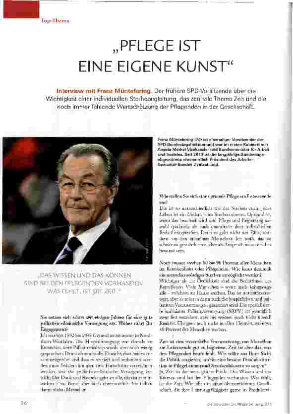 Vorschauseite 1: PFLEGE IST EINE EIGENE KUNST