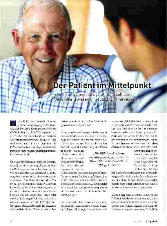 Vorschauseite 1: Der Patient im Mittelpunkt