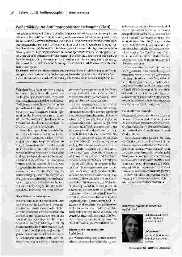 Vorschauseite 3: Wegbereiter für das Werdende
