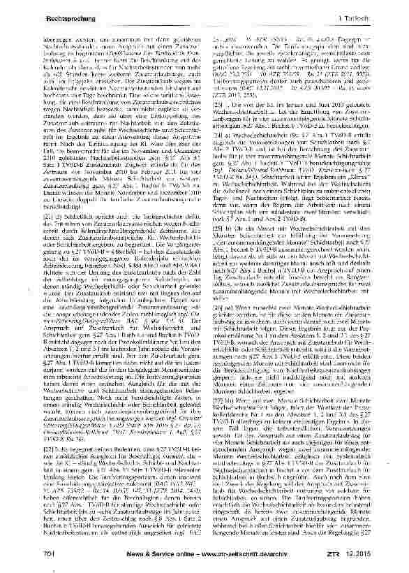 Vorschauseite 3: Tariflicher Zusatzurlaub für Wechselschicht-, Schichtund Nachtarbeit