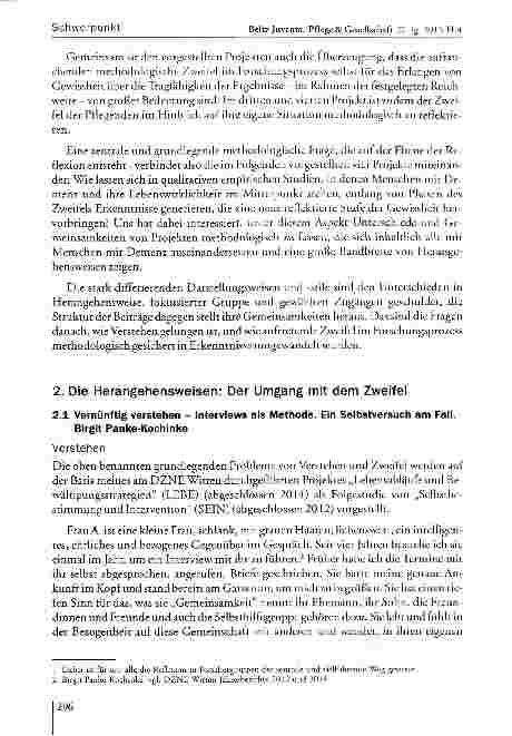 Vorschauseite 4: Whats going on? Methodologische Fragen zum Verstehen von Menschen mit Demenz in der Versorgungsforschung