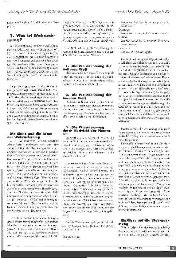 Vorschauseite 2: Schulung der Wahrnehmung als Schlüsselqualifikation
