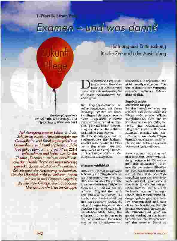 Vorschauseite 1: Examenund was dann?