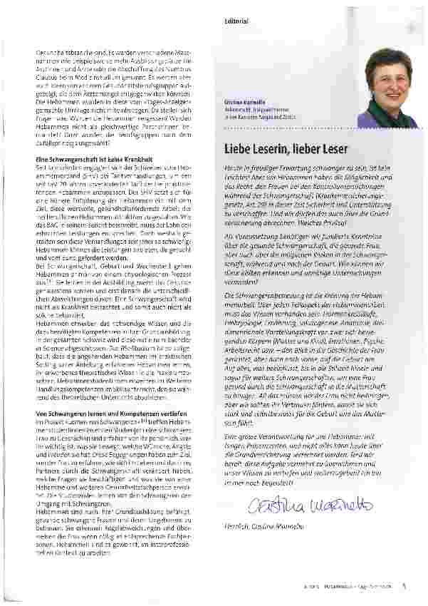 Vorschauseite 2: Schwangerenvorsorge durch die Hebamme - eine berufspolitische Auseinandersetzung
