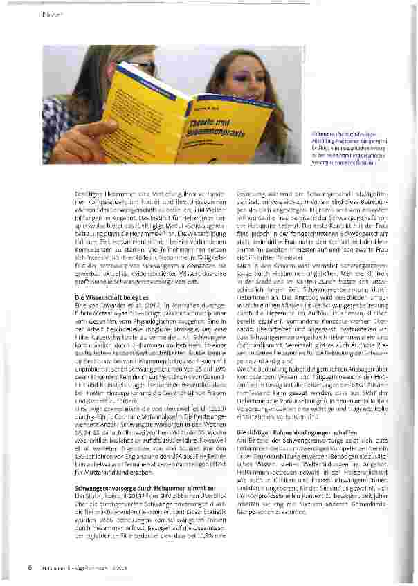 Vorschauseite 3: Schwangerenvorsorge durch die Hebamme - eine berufspolitische Auseinandersetzung