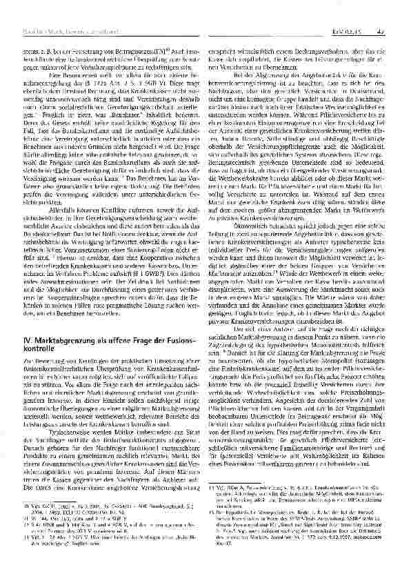 Vorschauseite 3: Gemeinsam stärker? Überprüfung von freiwil-ligen Vereinigungen gesetz-licher Krankenkassen nach dem GWB