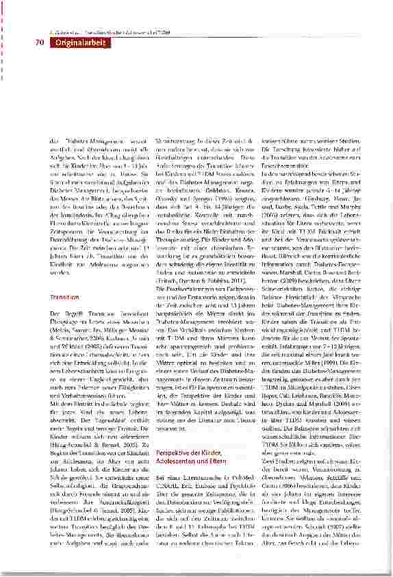 Vorschauseite 2: Transition von der Kindheit zur Adoleszenz - eine qualitative Studie zum Erleben von Adoleszenten mit Typ 1 Diabetes mellitus und ihren Müttern