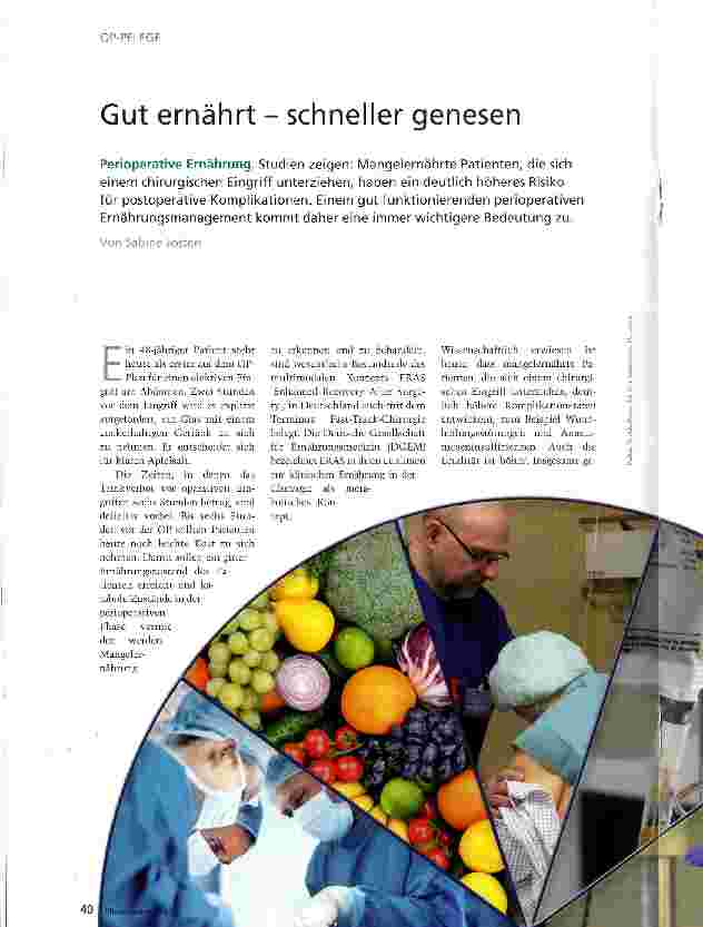 Vorschauseite 1: Gut ernährt - schneller genesen
