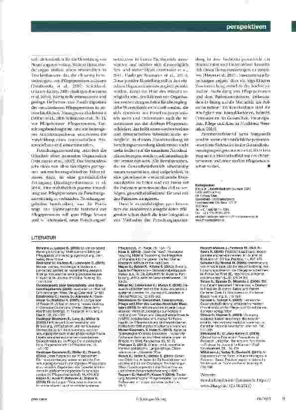 Vorschauseite 2: Eine junge Disziplin Pflegewissenschaft und Pflegeforschung in Österreich - aus der FH Campus Wien