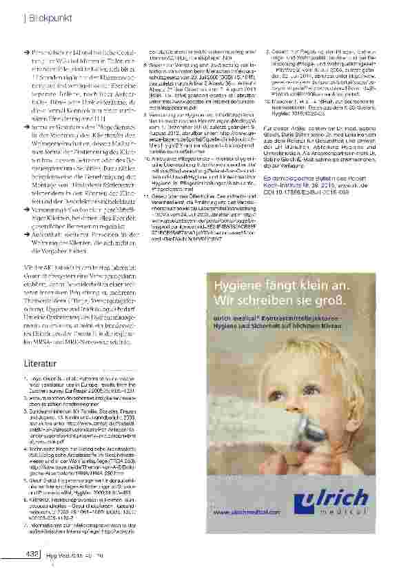 Vorschauseite 5: Außerklinische Intensivpflege: Aktuelle Herausforderungen im Hygienemanagement
