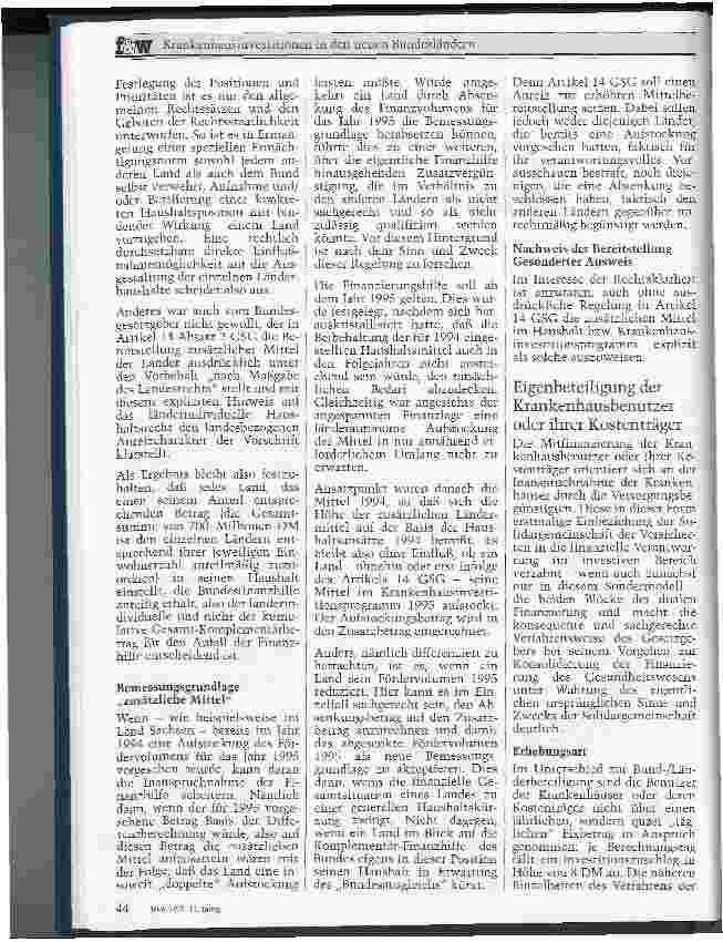 Vorschauseite 2: Krankenhausinvestitionen in den neuen Bundesländern Artikel 14 GSG: Gesetzgeberische Intention und Umsetzungsproblematik