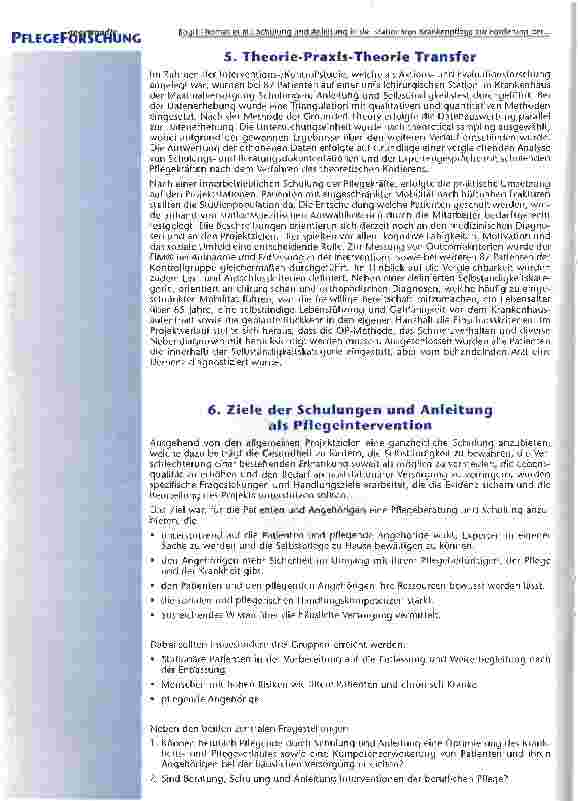 Vorschauseite 5: Schulung und Anleitung in der stationären Krankenpflege zurFörderung der Selbständigkeit bei älteren Menschen