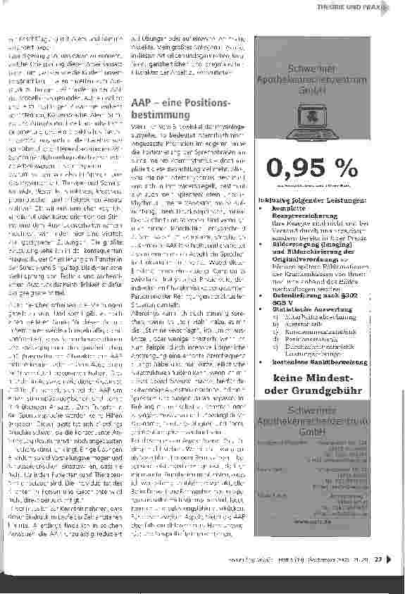 Vorschauseite 2: Facetten des Ausdrucks: AAP1 als pragmatischer Ansatz für Therapie und Prävention