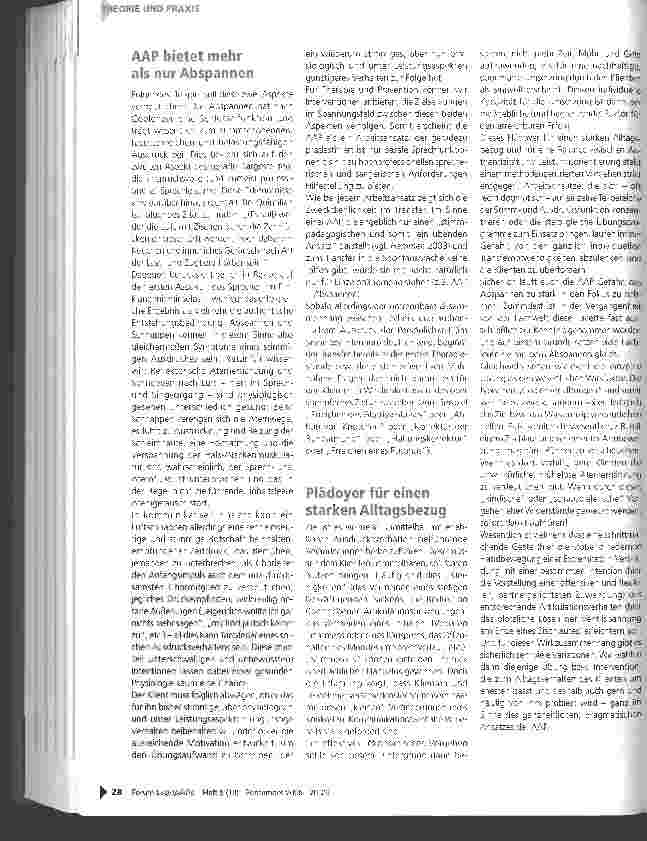 Vorschauseite 3: Facetten des Ausdrucks: AAP1 als pragmatischer Ansatz für Therapie und Prävention