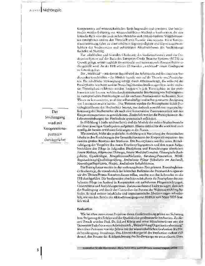 Vorschauseite 5: Anders als alle anderenDas integrierte Modell: Bachelor of Nursing an der Evangelischen Fachhochschule Berlin