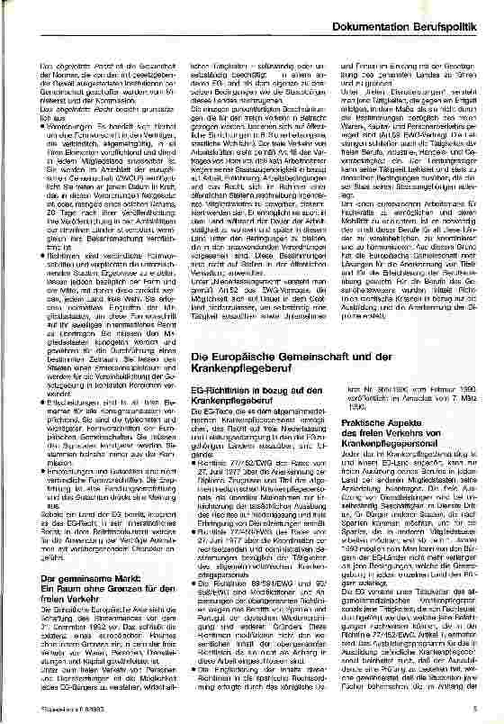 Vorschauseite 3: Die Ausübung des Krankenpflegeberufes in den Ländern der Europäischen Gemeinschaft Eine empirische Studie