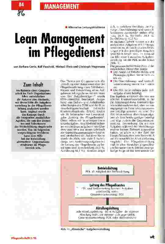 Vorschauseite 1: Lean Management im Pflegedienst