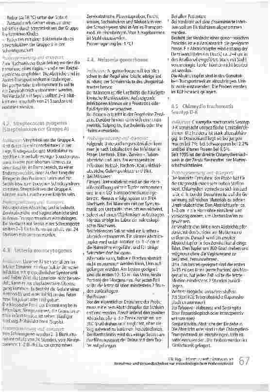 Vorschauseite 3: Entnahmeund Versandtechnikenvon mikrobiologischem ProbenmaterialGenitalinfektionen, Teil 2