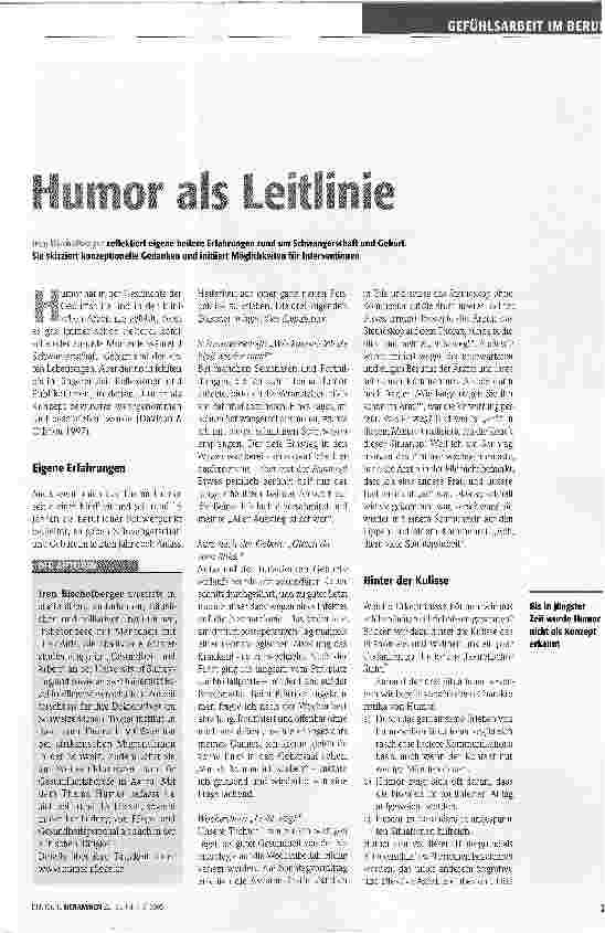 Vorschauseite 1: Humor als Leitlinie