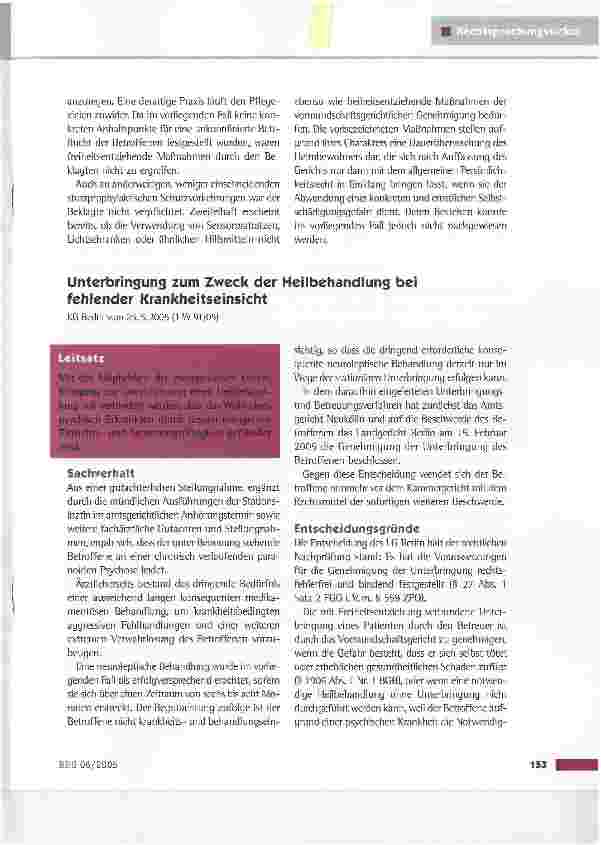 Vorschauseite 3: Haftung des Pflegeheims wegen eines Bettsturzes