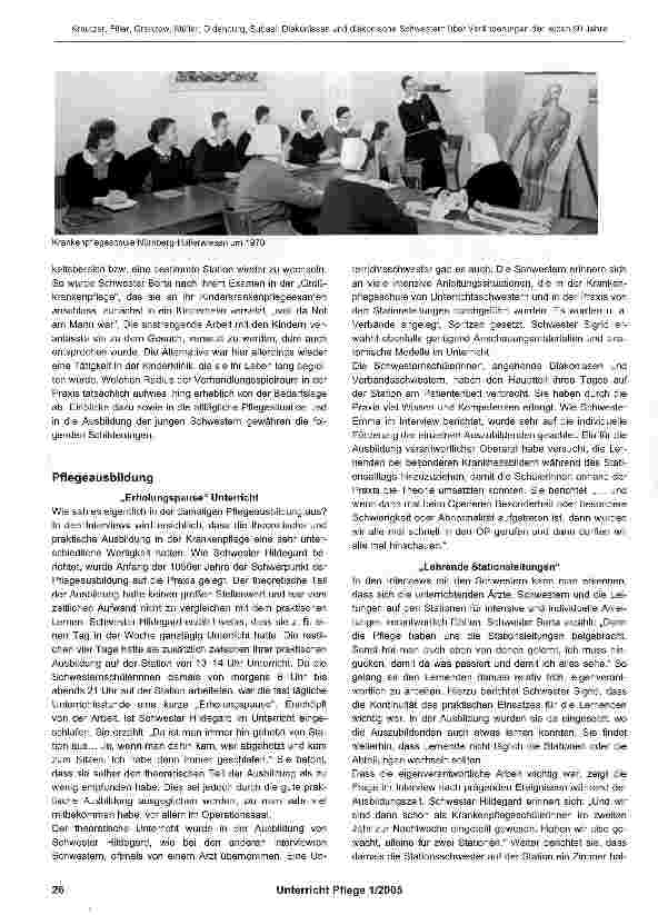 Vorschauseite 3: Diakonissen und diakonische Schwestern über Veränderungen in Pflege und Gesellschaft