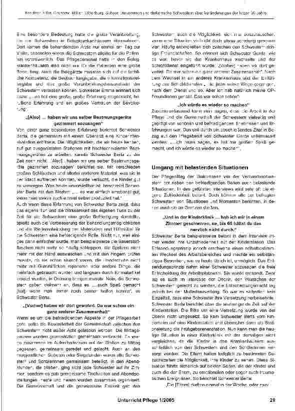 Vorschauseite 6: Diakonissen und diakonische Schwestern über Veränderungen in Pflege und Gesellschaft