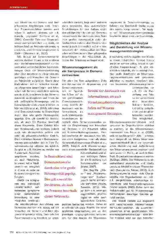 Vorschauseite 2: Wissensmanagement in Demenznetzwerken Cewusst wie!