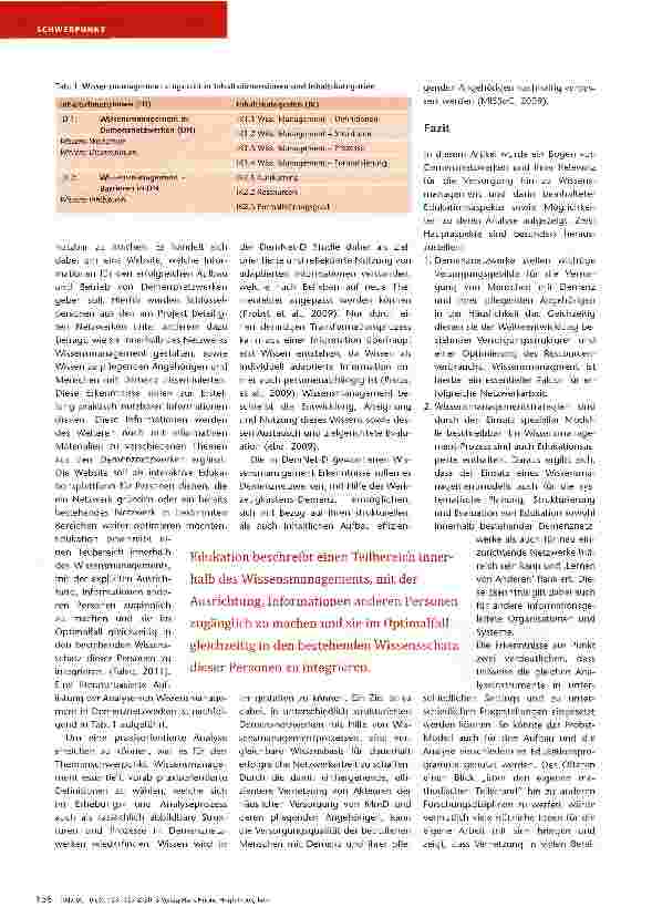Vorschauseite 4: Wissensmanagement in Demenznetzwerken Cewusst wie!