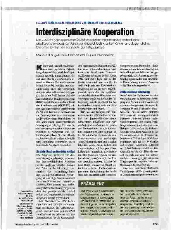 Vorschauseite 1: Interdisziplinäre Kooperation