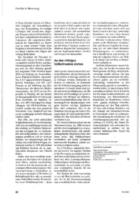Vorschauseite 3: Hoffnungsvolle Signale