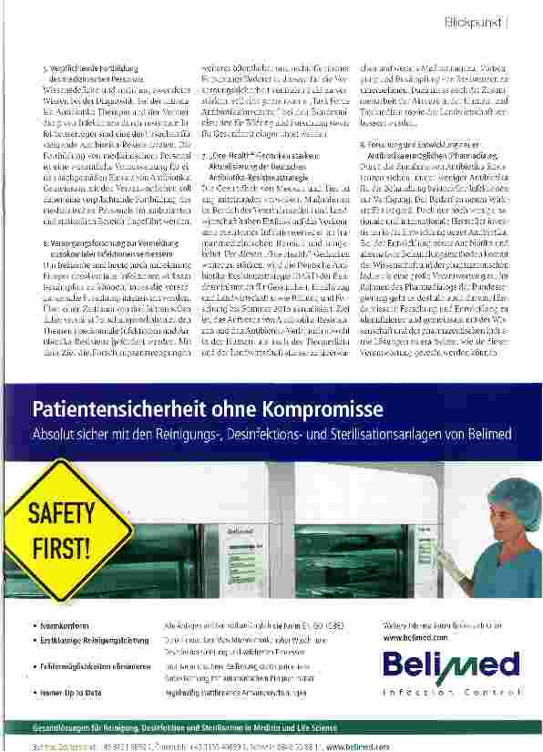Vorschauseite 2: 10-Punkte-Plan zur Bekämpfung resistenter Erreger