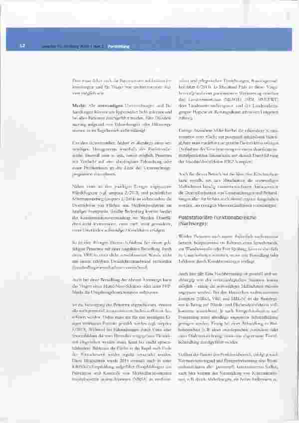 Vorschauseite 3: Management von infektiösen und multiresistenten Erregern in Funktionsbereichen