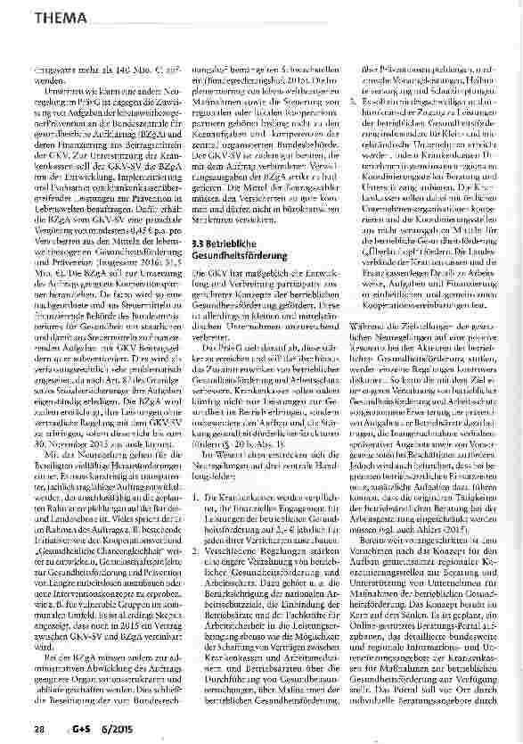 Vorschauseite 4: Präventionsgesetz: Ein wichtiger Schritt in die richtige Richtung