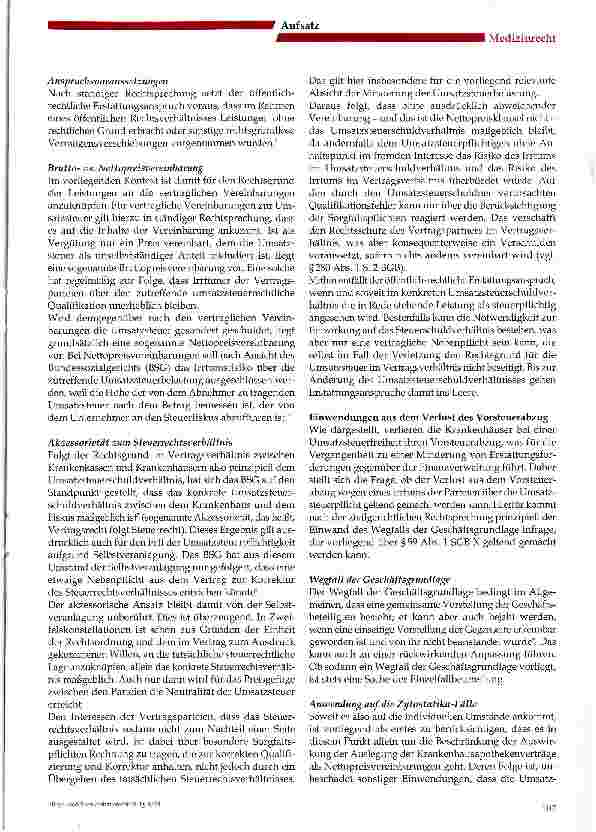 Vorschauseite 4: Das Zytostatika-Urteil des Bundesfinanzhofs