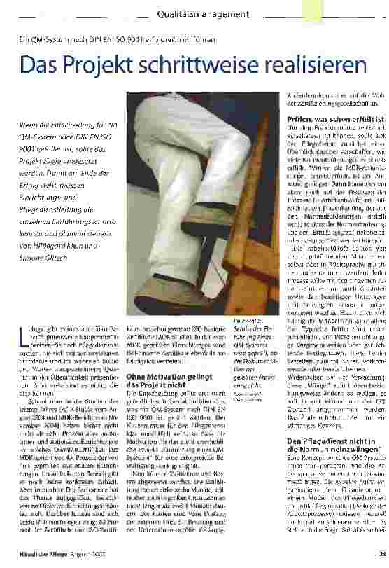 Vorschauseite 1: Das Projekt schrittweise realisieren