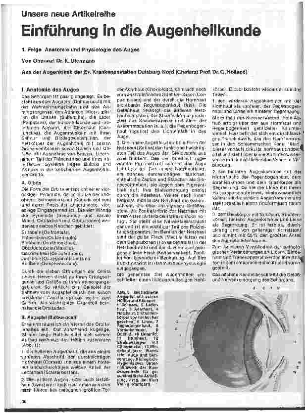 Vorschauseite 1: Einführung in die Augenheilkunde 1. Folge: Anatomie und Physiologie des Auges