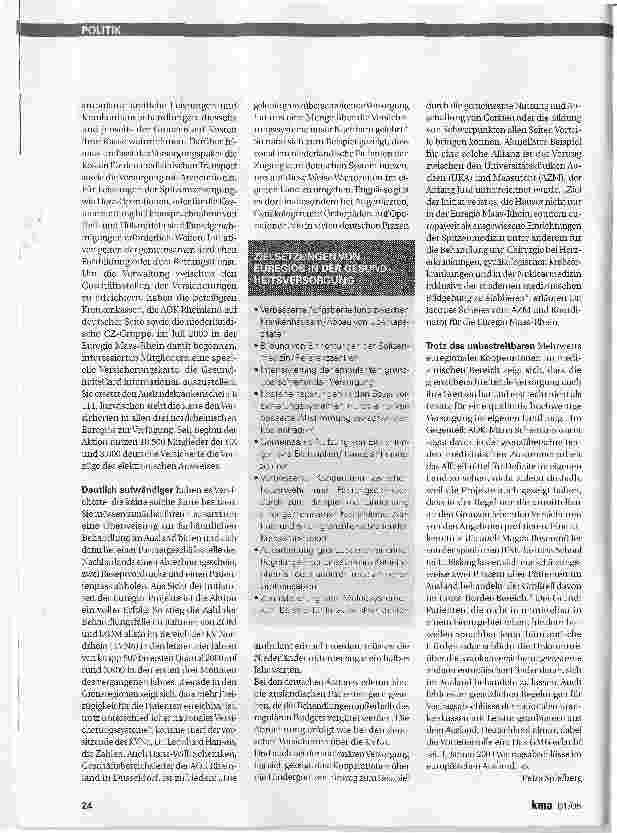 Vorschauseite 3: GRENZÜBERSCHREITENDE VERSORGUNGViel Rauch um Nichts