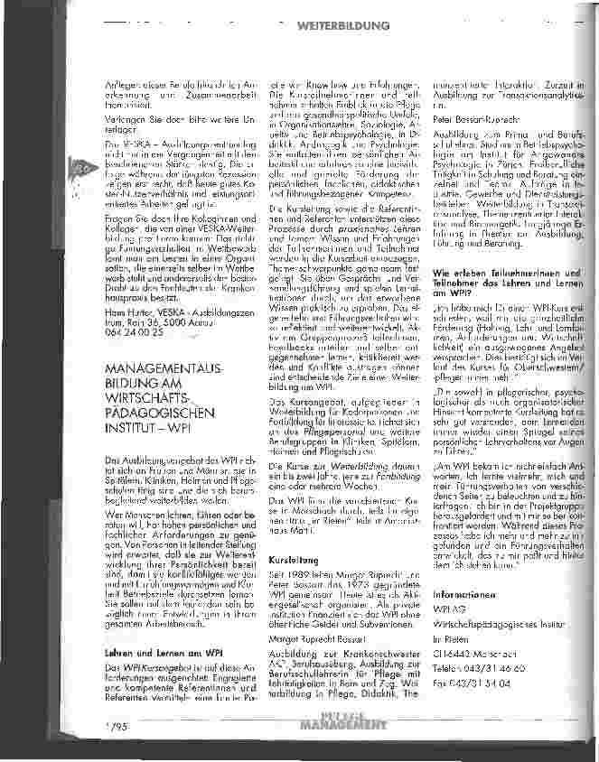 Vorschauseite 2: Managementausbildung in der Schweiz