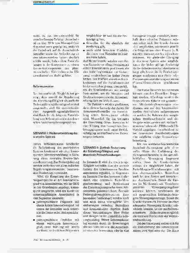 Vorschauseite 3: Reformperspektiven für den Arzneimittelmarkt