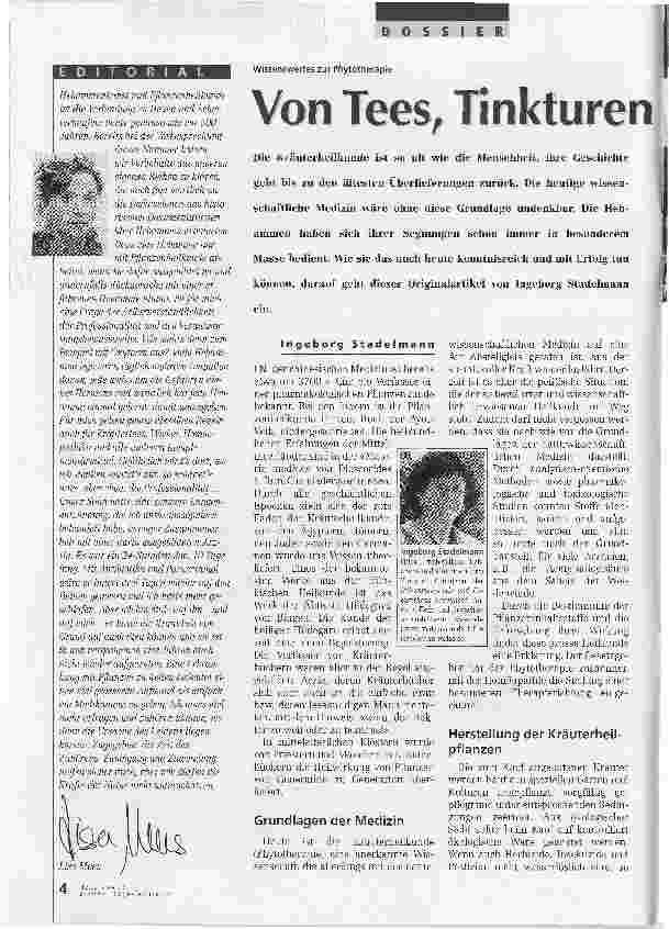 Vorschauseite 1: Von Tees, Tinkturen und Extrakten